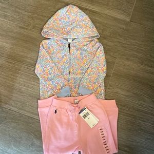 Ralph Lauren floral sweat outfit.